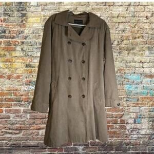 Gallery XL lined, tan, faux suede winter coat. Polyester. Fall, winter, travel